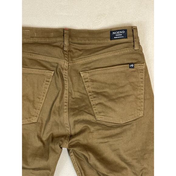 Noend Jeans Mens 31 Brown Brooklyn Slim Fit Stretch Mid Rise 5‎ Pocket Denim - Picture 14 of 16